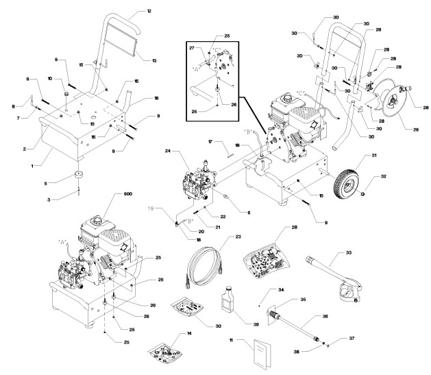 Sears & Craftsman Pressure Washer model 1671 replacement parts and upgrade pumps for sears craftsman power washers